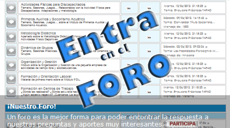 ¡Entra y Participa! Foro TAFADyCURSOS